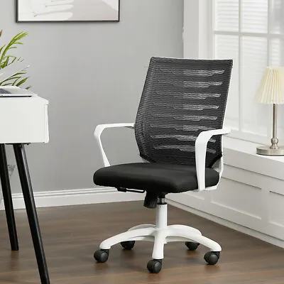 Mesh Back Office Cantilever Swivel Gaming Chairs Gas Lift Ergonomic Plastic Base • £39.95