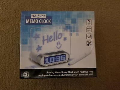 Enhance USB Memo Clock & 4-Port USB Charging Station • $25