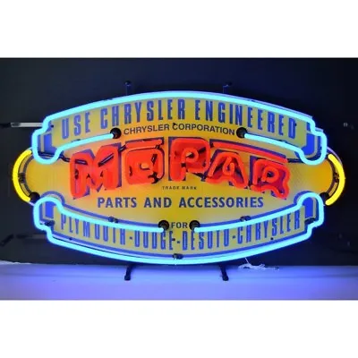 Vintage Look Mopar Shield Mancave Decor Neon Light Neon Sign 32 X17  • $442.99