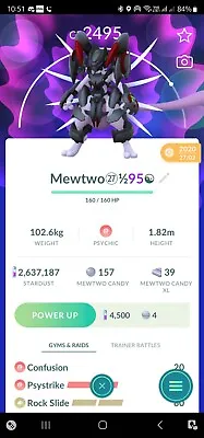 Armored Mewtwo ( Two Charged Moves ) ( For Ultra League ) Pokemon Trade Go • $88