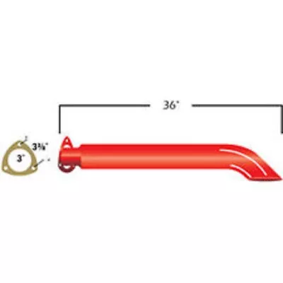 Cherry Bomb 87553cb 4  Body Header Muffler Glasspack Side Pipe Turn Down Gasket • $109.99