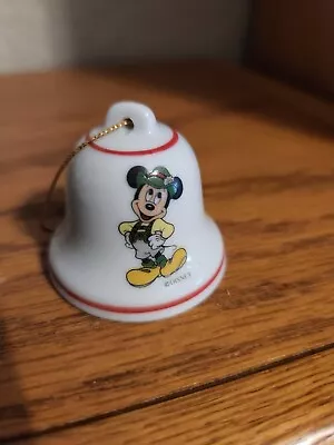 $8.99 • Buy Disney Mickey Mouse Germany Porcelain Miniature Bell Ornament - New 
