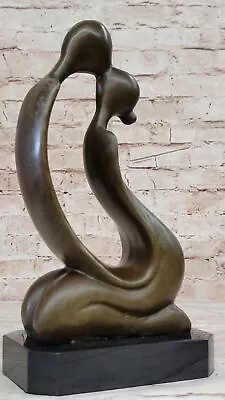 Collectible Bronze Sculpture Abstract Kissing Couple Modern Art Statue Figurine • $185.40