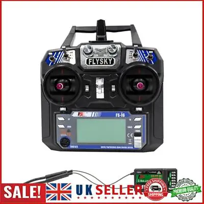 Flysky 6CH 2.4GHz Radio System RC Transmitter Controller Receiver For RC Glider  • £55.69