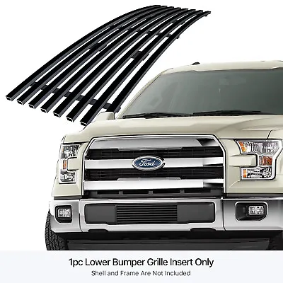 Fits 2015-2017 Ford F-150 Lower Bumper Stainless Black Billet Grille Insert • $42.99