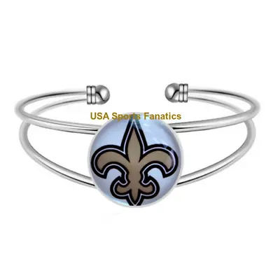 $9.75 • Buy NFL - New Orleans Saints Team Logo Adjustable Bangle Bracelet