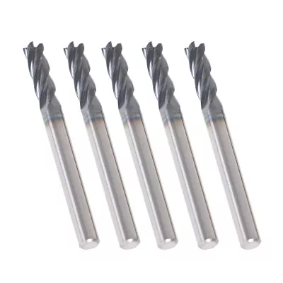 5 Pcs 3/16  4 Flute Regular Carbide End Mill 2  Overall Length TiALN COATED • $20.23