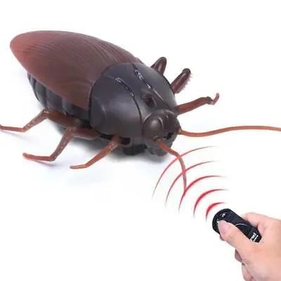 1pc Remote Control Fake Cockroach RC Toy Prank Insects Joke Scary Trick Toys • £9.35