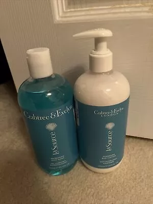 2 X Crabtree & Evelyn La Source Body Wash AND Body Lotion SET 16.9 Fl Oz • £28.50