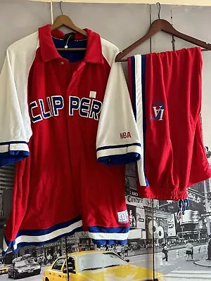 VINTAGE OUNK NBA LA Clippers NBA Terry Warm Up Suit Men’s 2XL NWT Rare Cotton • $500