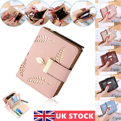 Women Short Small Money Purse Wallet Ladies Leather Folding Coin Card Holder UK • £7.80