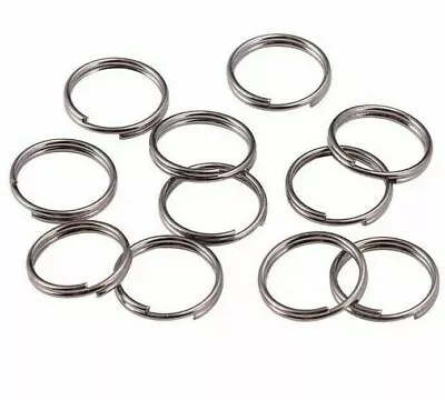 Split Rings Keyrings 10mm Gunmetal Blanks Key Chain Links Fishing 10-150pcs  • £8.49