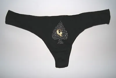 Queen Of Spades Hotwife BBC Cuckold Sexy QOS Diamante Thong Panties Underwear  • £14.95