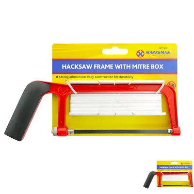 Hacksaw Frame With Mitre Box Cutting Carpenter Woodwork Workshop Diy Hand Tool • £3.99