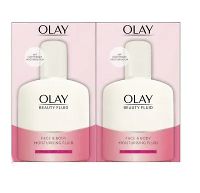 2 X 200ml Olay Beauty Fluid Face And Body Moisturiser • £23.99