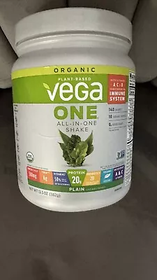 Vega One Organic All-In-One Shake Plain Unsweetened  13.5 Oz Powder. Exp.01/24 • $23