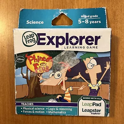 NEW SEALED Leapfrog PHINEAS AND FERB SCIENCE 5-8 Yrs Leappad Leapster Explorer • $25.62