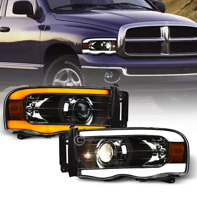 Switchback Sequential For 2002-2005 Ram Blk Projector Headlights W/LED Tube Bar • $198