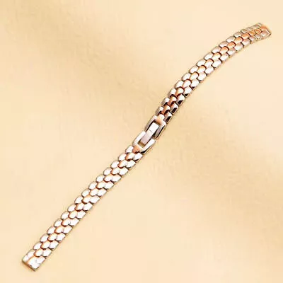 Women's Polished Bracelet 6 8 10 12 13 14 16mm Stainless Steel Watch Band Strap • $20.99