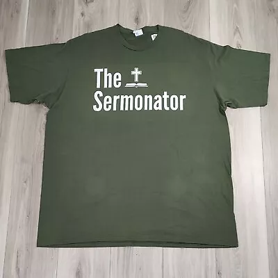 The Sermonator  Men's Graphic T-Shirt 3XL Preacher Pastor Cotton New  • $13.88