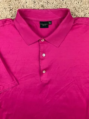 Fairway & Greene Signature Polo Mens Large Pink Magenta Blank Golf Shirt Cotton • $16.40