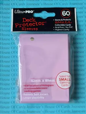 Ultra Pro Sleeves - Solid Pink - SMALL (60) Deck Protectors (82969) • £4.25