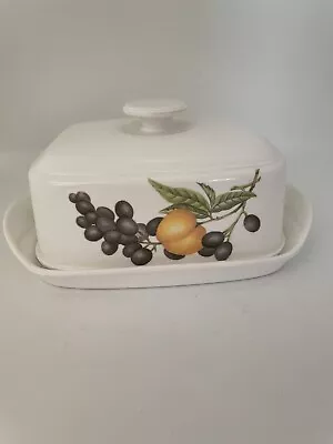 £10 • Buy Vintage St Michael M & S Ashberry Melamine Butter Dish Cheese Dish With Lid