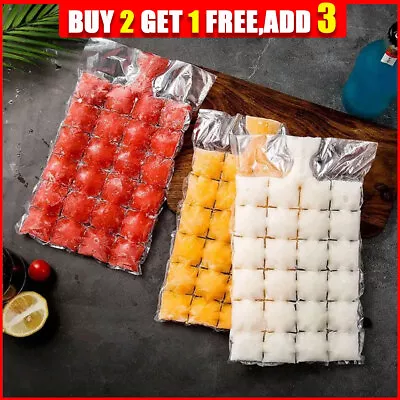 Ice Cube Freezer Bags Ice-making Mold Trays Self-Sealing Fridge Freezing Maker • £2.66