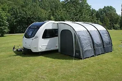 Leisurewize Ontario Ultimate Caravan Poled Porch Awning 390cm Charcoal 2022 • £269.95
