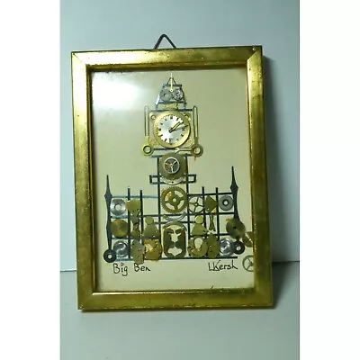 Signed L. Kersh Big Ben London Horological Collage London Made Of Watch Parts • $13.50