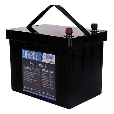 LiFePO4 Lithium Battery 12V 100Ah BMS For RV Off-grid Solar Motor System Marine • $189