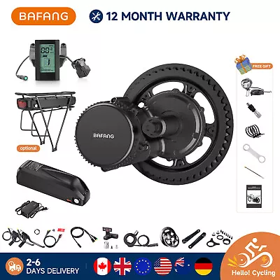 Bafang 36V/48V 500W-750W BBS02B Mid Drive Motor DIY Conversion Ebike Kit • $465.63