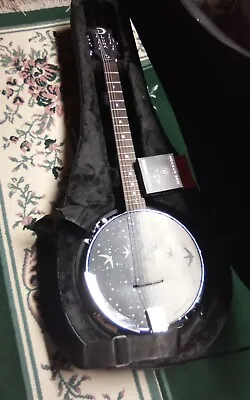 Luna Guitars Moonbird BGB 6-String Acoustic-Electric Banjo Satin Black Plus Extr • $425