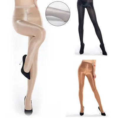 Plus Size Shiny High Glossy Sheer Stockings Dance Tights Pantyhose Hosiery Wom • $4.06