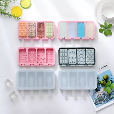 Silicone Ice Cream Mould Lolly Popsicle Frozen Yoghurt Dessert Cakesicles Tray • £2.89