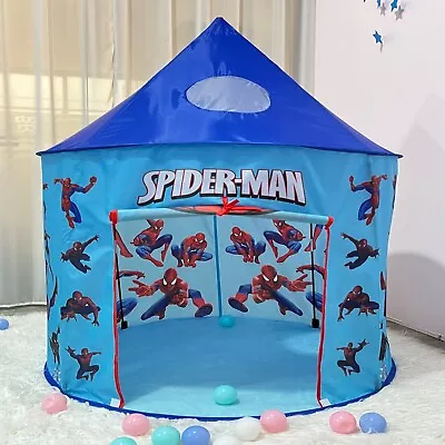 Childrens Kids Play Tent Baby Pop Up Tent SPIDERMAN WEB HOME Hero Boys Playhouse • £24.99