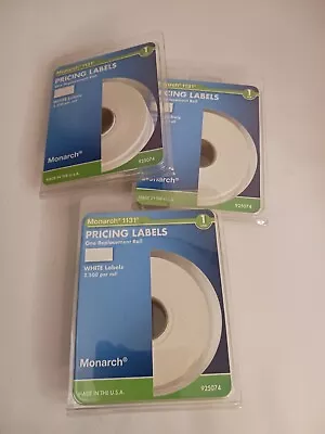 White 1131 Labels For Monarch 1131 Pricing Labeler-3 Packs • $15