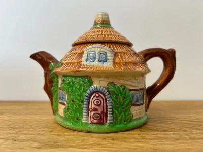 £4 • Buy Antique Small Cottage Teapot Made In Japan, 1950s