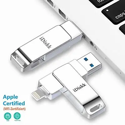 IDiskk (MFI Certified) 64GB USB Flash Drive Memory Stick For IPhone 11 And IPad • £41.29