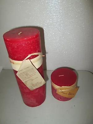 2 -Vance Kitira Red  3  Pillar Candles • $27.99