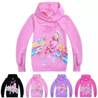 JoJo Siwa Hoodie Girls Kids Light Weight Jumper Top Clothes - Size 3 –10 • $19.99