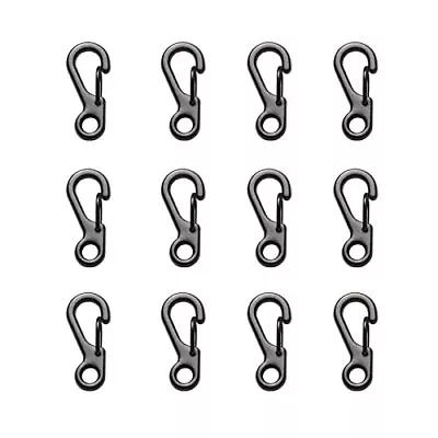 12Pcs Mini Carabiner Clip Snap Hook Buckle Clasps For Paracord Keychain Backpack • $9.50