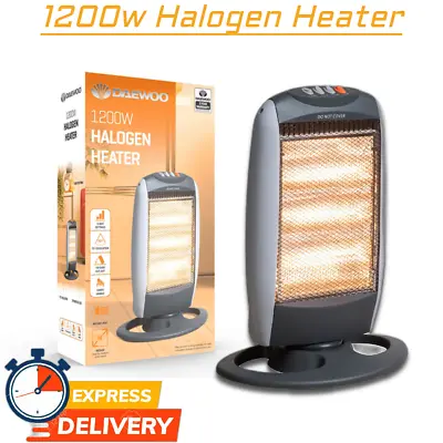 Oscillating Halogen Heater Tip Over Cut-Out 3 Heat Settings & Instant Heart Glow • £25.49