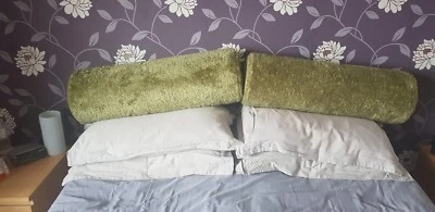 £5 • Buy Tubular Bolster Cushions - Green