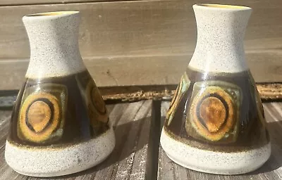 Mid-Century West German Pottery Vases-MCM: 2 Matching Ceramic Pieces • $42