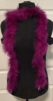 2 Yards Purple Turkey Medium Weight Marabou Feather Boa 25 Gram Craft Costume • $6.99