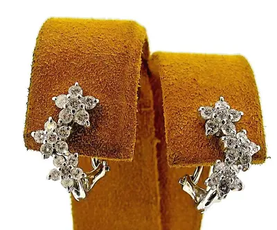$869 • Buy 14k White Gold Earrings With Round-Cut Diamonds- 0.48 Cttw!
