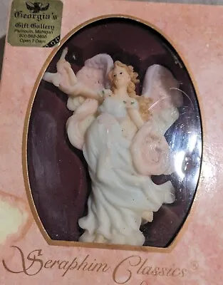 Seraphim Classics By Roman  Hope  Breast Cancer Angel Ornament New In Box • $9.95