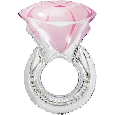 $5.99 • Buy Pink Diamond Ring Foil Helium Balloon Wedding Engagement Hens Bridal Shower 70cm