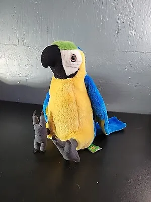 Wild Republic Blue Yellow Macaw Bird Parrot Plush Stuffed Animal Toy 11   • $8.55